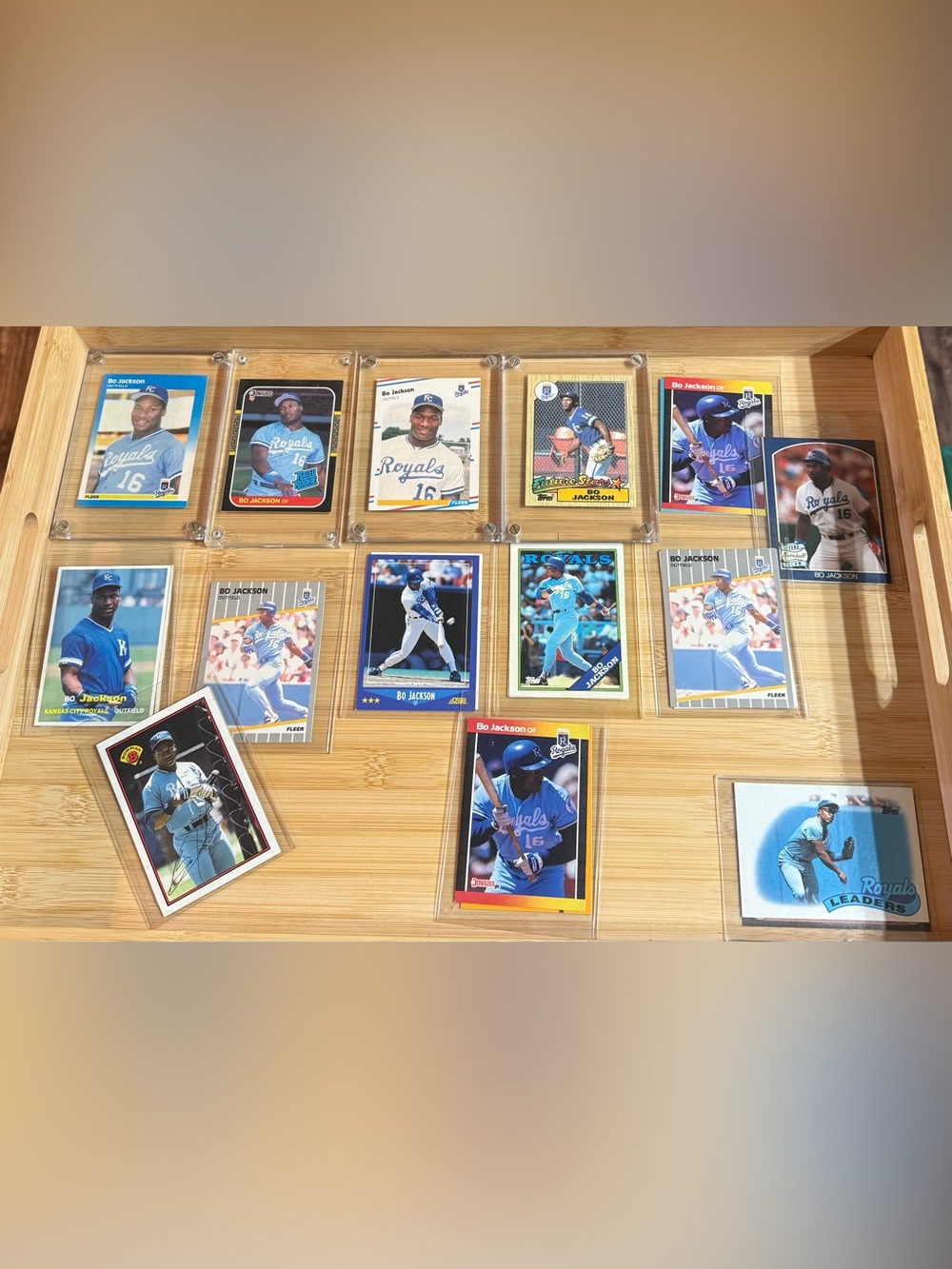 Bo Jackson Royals Baseball Card Lot Vintage & 1989 Newspaper MLB 1980s